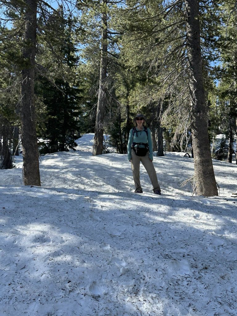 Surrounded by snow on Tahoe Rim Trail