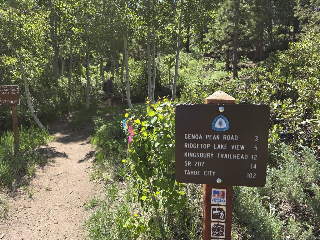 Tahoe Rim Trail Sign