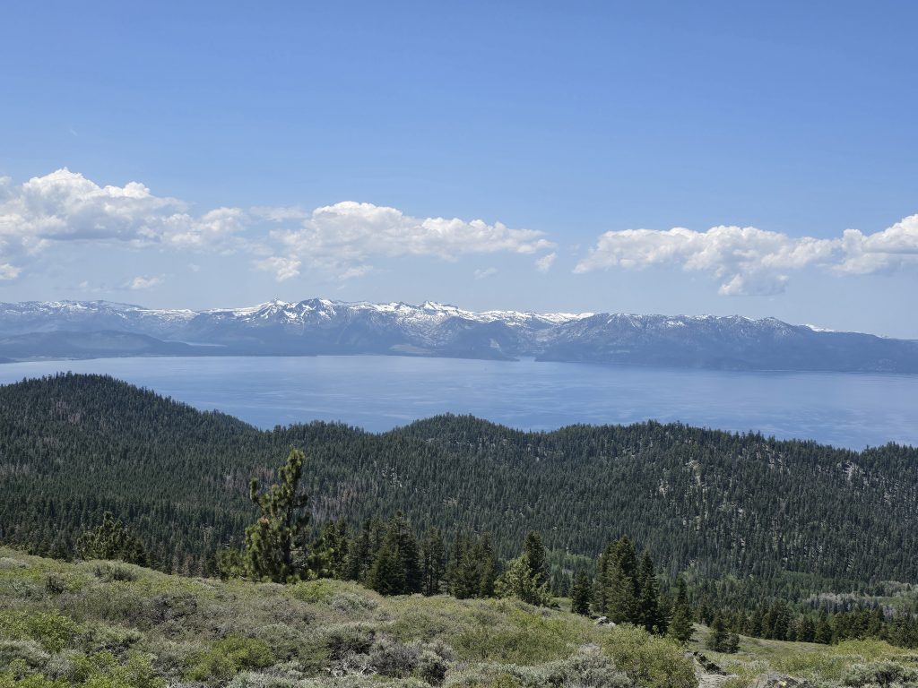 A view of the mouth of Emerald Bay on Lake Tahoe along Tahoe Rim Trail