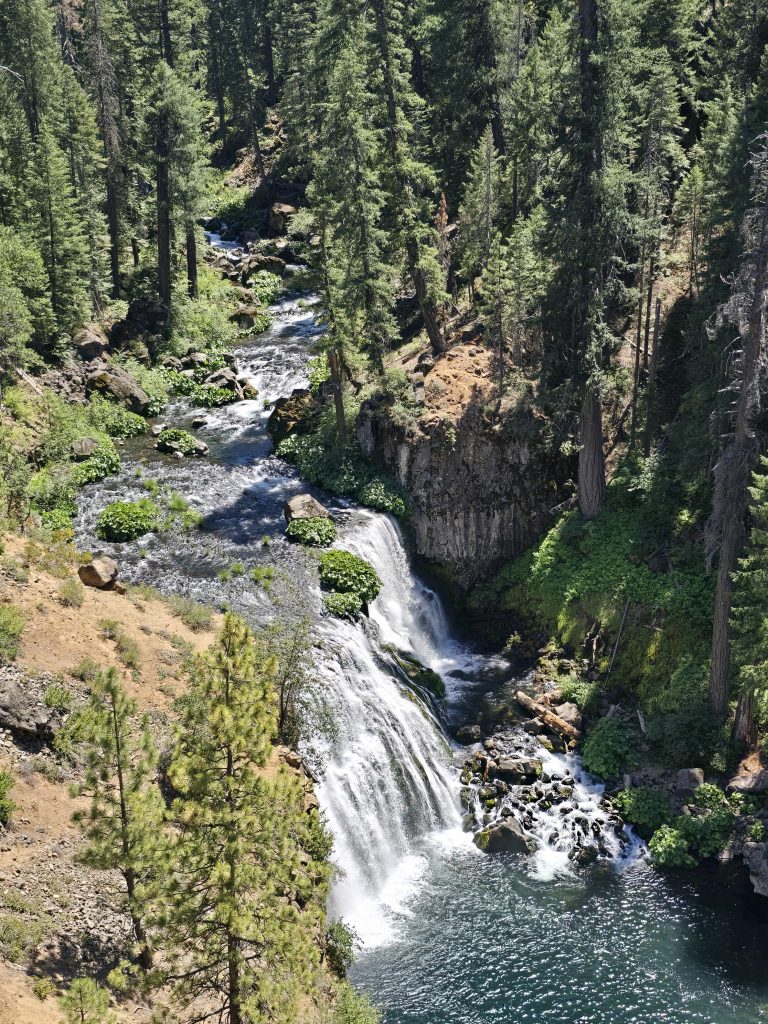 Middle McCloud Falls viewed from above