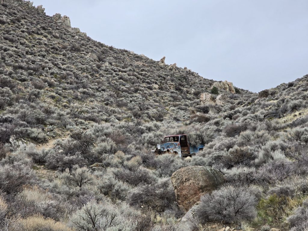 Truck at the bottom of Dead Truck Canyon on Prison Hill
