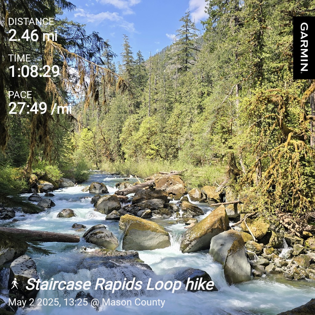 Staircase Rapids hike stats