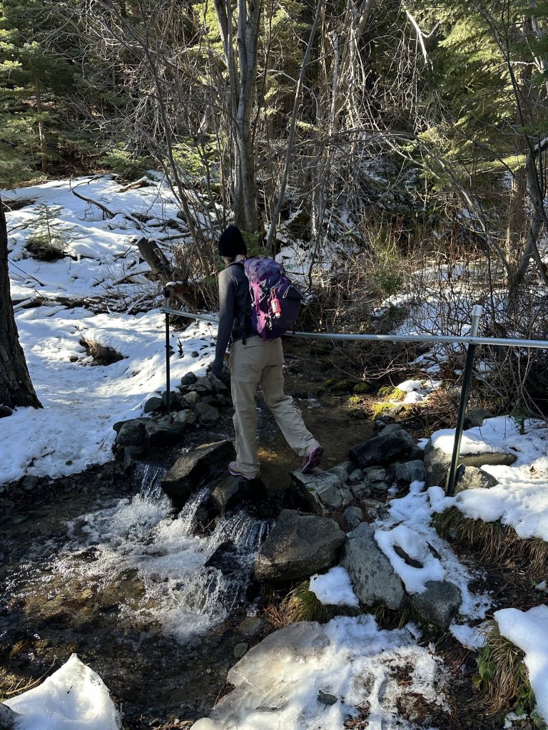 Creek crossing on Sierra Canyon Trail to Genoa Falls