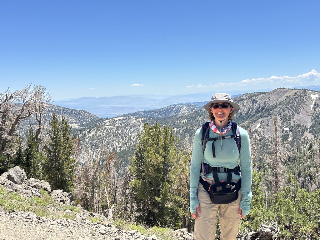 Stopping along the trail to Mt. Rose Summit