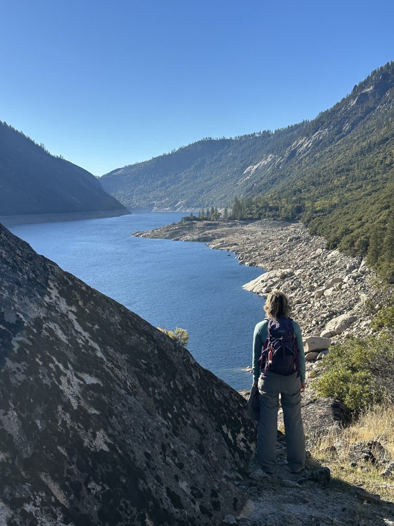 Viewing Salt Springs Reservoir from the trail