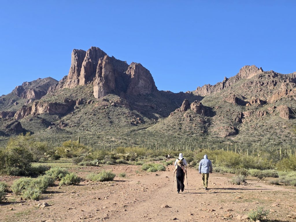 On the trail for the hike to Wave Cave in Arizona