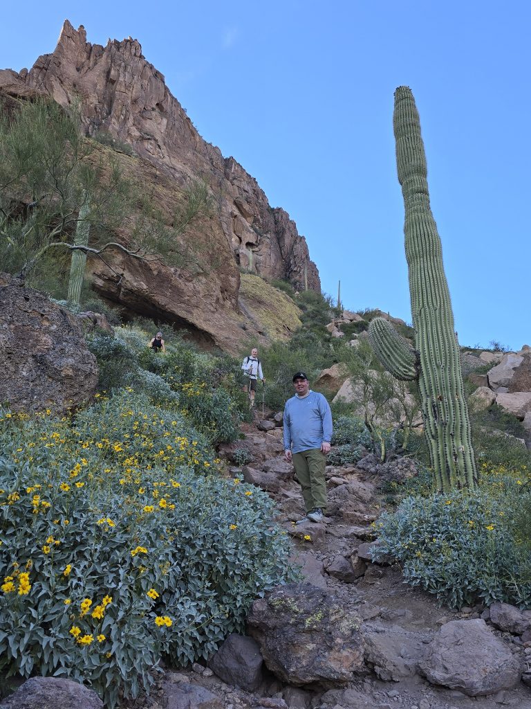 The descent while on the hike to Wave Cave in Arizona