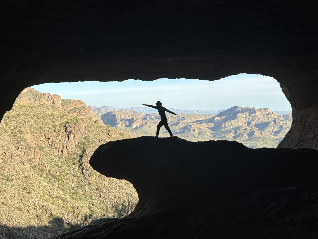Standing on top of "the wave" inside the Wave Cave in Arizona