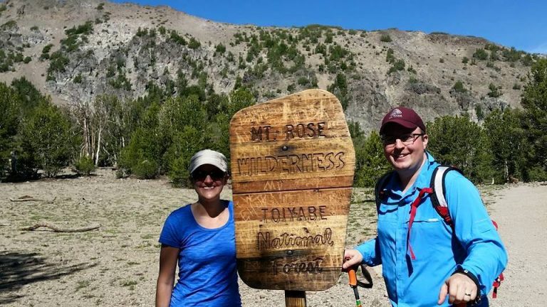 Mt. Rose Wilderness sign on the trail to Mt. Rose Summit