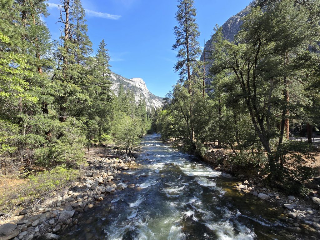 Merced River in Yosemite National Park near shuttle stop 16