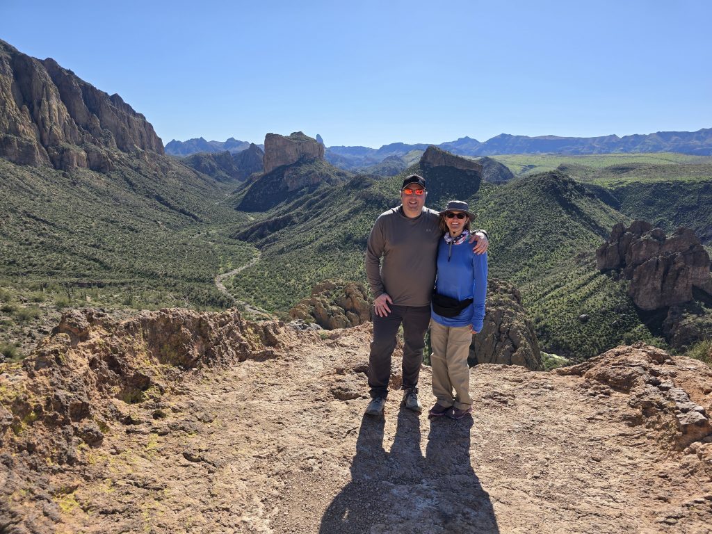 Standing at the vista point on Boulder Canyon Trail