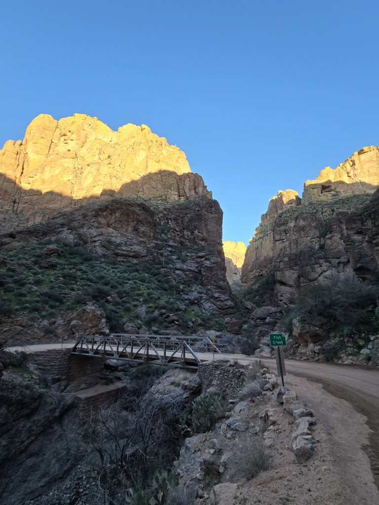 Fish Creek Bridge on Apache Trail in Arizona